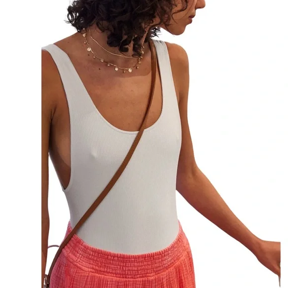 Aerie Shiny Rib Birthday Scoop Cheekiest One Piece Swimsuit NWT Beach Satiny - Picture 3 of 10